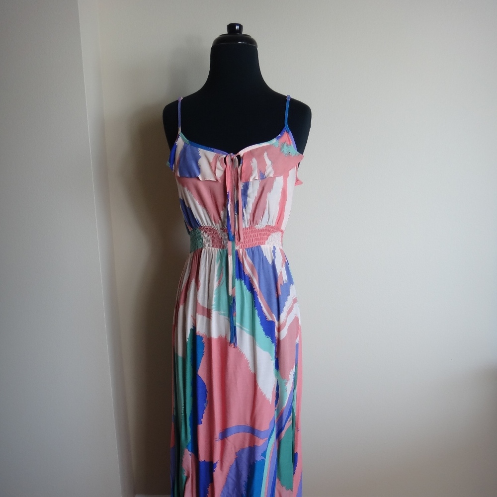 MAKE AN OFFER - Watercolor Maxi Dress